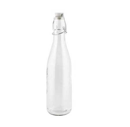 Flaske med tett kork 1000ml 1liter glassflaske