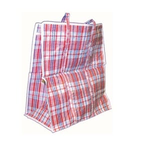 Vedbag rutet med glidelås vednett