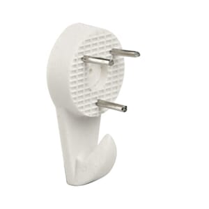 Billedkrok plast hvit 6pk 15x30mm