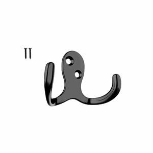 Knagg sort med dobbel krok