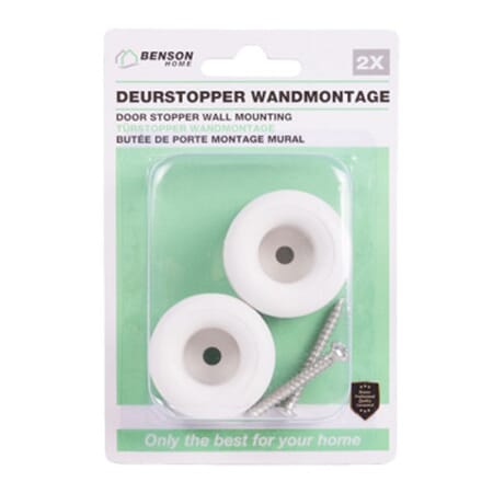 Dørstopper 30mm hvit gummi 2stk
