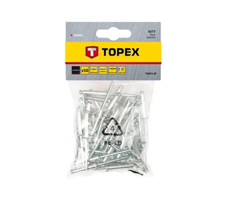 Popnagle 4x10mm 50pk aluminium blindnagle topex