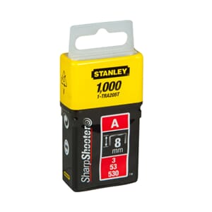 Stift type A 8mm pk.1000 stifter standley 11,4mm