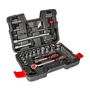 Pipesett 53deler 1/4" & 1/2" m.skralle