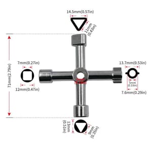Multiverktøy universal vaktmesternøkkel vannuttak