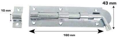 Skåte bolt 160mm elf låsbar