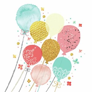Serviett Ballong bursdag