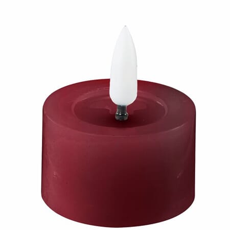 Telys led 4pk timer dyp rød