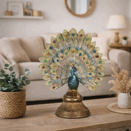 Figur peacock 30cm påfugl