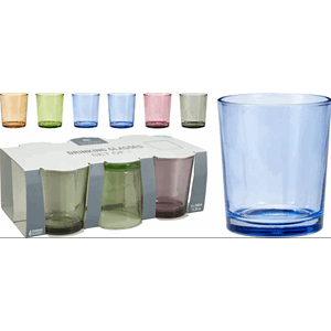 Drikkeglass 6stk fargerike 360ml