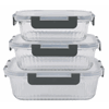 Glass boks 3pk med lokk for mat