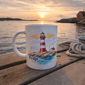 Krus Fedje fyrtårn fargerik 400ml