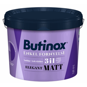 Maling stue matt Klassisk hvit base 9liter elegant matt
