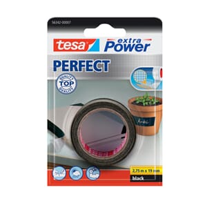 Tape lerretstape 19mx2,75mm sort tesa