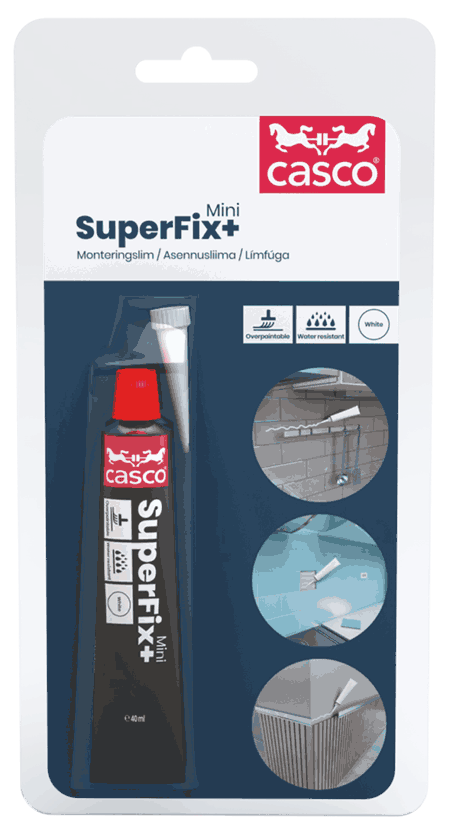 Lim monteringslim superfix hvit 40ml Casco 3890