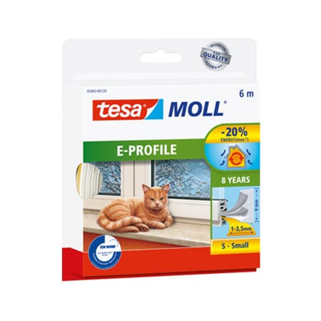 Tetningslist E 6m hvit tesa