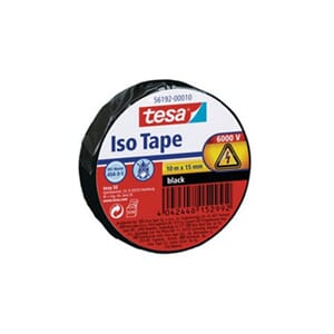 Tape elektrotape 15mmx10m sort tesa ISO
