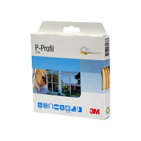 Tetningslist P 6m hvit vindu dør