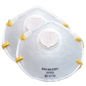 Verktøymaske støv beskyttelse med ventil 2pk støvmaske