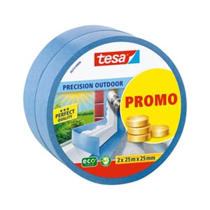 Maskeringstape blå precision 25mmx25meter 2pk Tesa