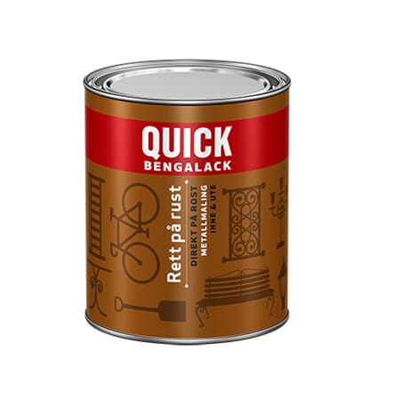 Maling rett på rust A-Base 0,68l blank  Quick