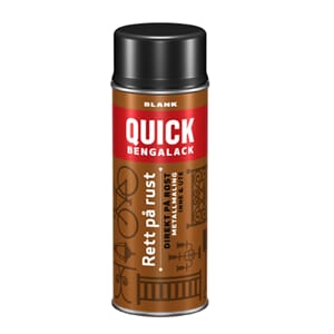 Spray sort blank rett på rust Quick bengalack