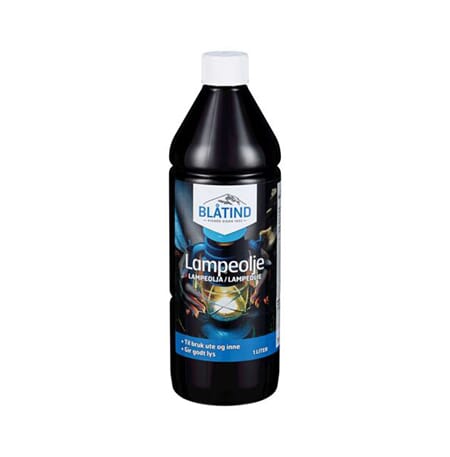 Lampeolje 1liter eksklusiv blåtind varmeolje parafin kemetyl