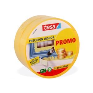 Maskeringstape gul precision 25mmx25meter 2pk Tesa
