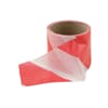 Tape avsperringsbånd rød/hvit 80mm x50meter