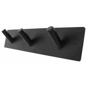 Knaggrekke 3 sort matt metall ramme