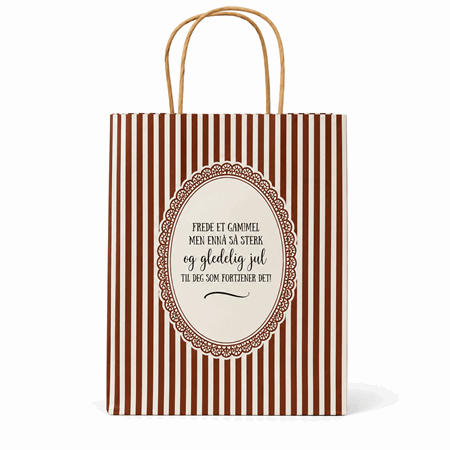 Gavepose med tekst 20x25cm