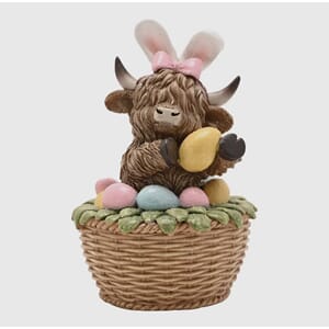 Figur ku med egg påske