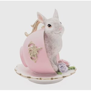 Figur 1 kanin i 1 rosa kopp påske