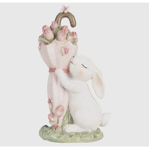 Figur kanin med paraply rosa