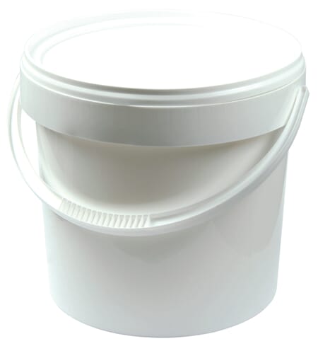 Bøtte 10,8liter hvit med lokk