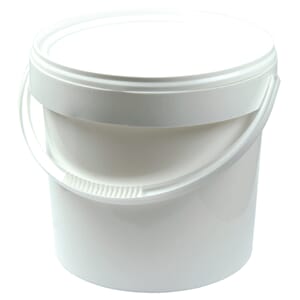 Bøtte 10,8liter hvit med lokk