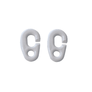 Klips til flagg 2pk. i plast hvite flaggfeste